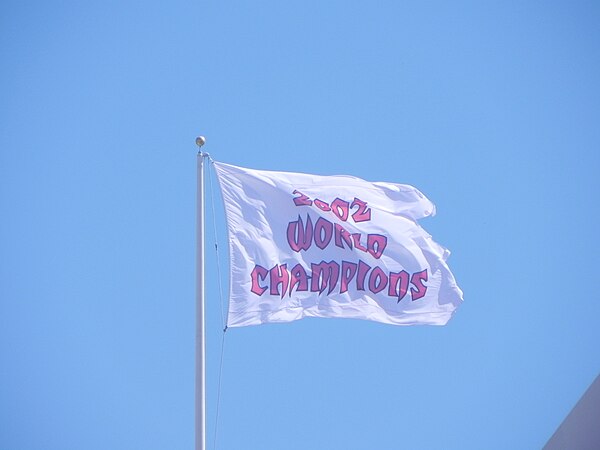 The Buccaneers' Super Bowl XXXVII champions flag