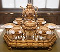 Предметы чайного сервиза с сюрту-де-табль, XVIII век, серебро, позолота, экспонат Residenzmuseum[de]