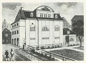 The Hamburg Temple in its original edifice, at the Brunnenstrasse Tempel in der Ersten Brunnenstrasse.jpg