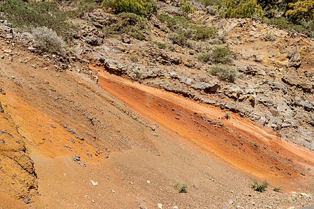 Tephra layers Near Cumbre San Andrés y Sauces La Palma