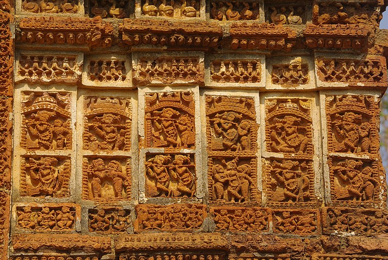 File:Terracotta Panels on Shyam Rai temple at Bishnupur in Bankura district of West Bengal.jpg