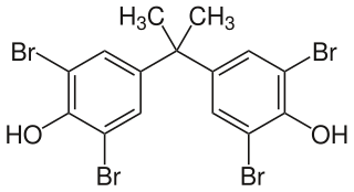 <span class="mw-page-title-main">Tetrabromobisphenol A</span> Chemical compound