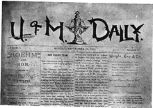 First issue of The Daily in 1890 The Michigan Daily (first issue).png