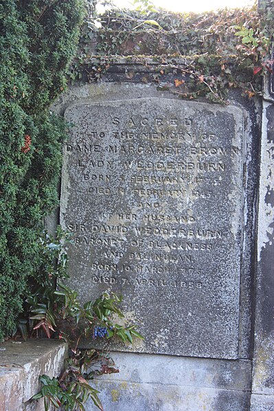 The grave of Sir David Wedderburn, Inveresk churchyard