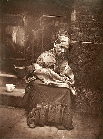 The Crawlers, London, 1876–1877, a photograph from John Thomson's Street Life in London photo-documentary