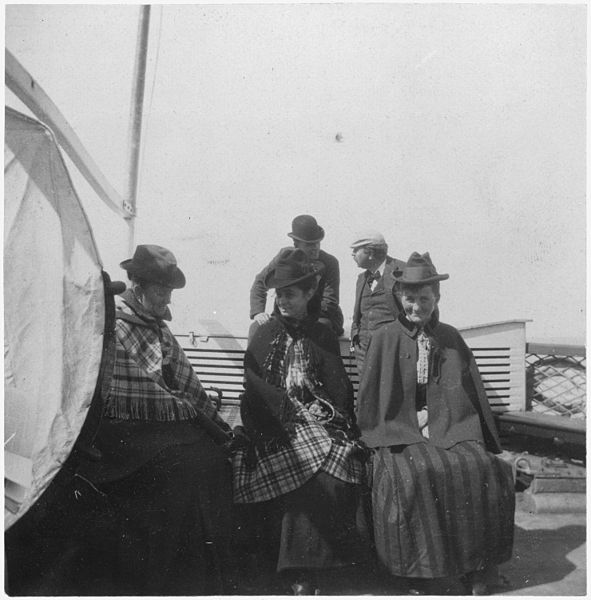 File:Three men, two women on ship's deck. - NARA - 297184.jpg