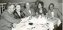 Lewis (second from left), mid-1950s Tillie & Meyer Lewis.jpg