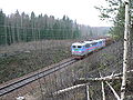 Timber train east of Falun