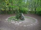 Merlin's tomb in the Brocéliande forest, Paimpont