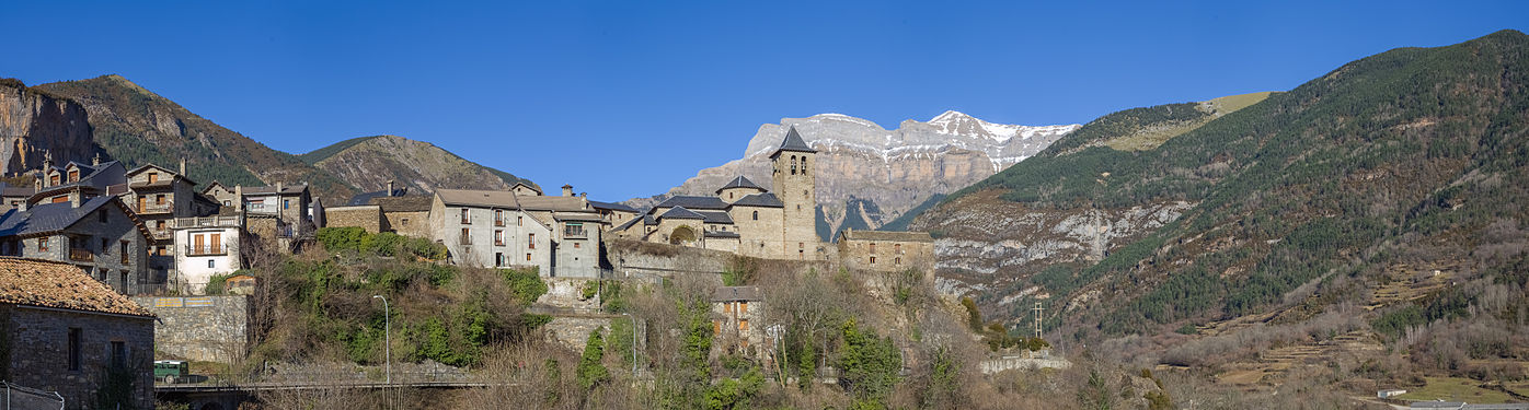 View of Torla, Huesca, Spain