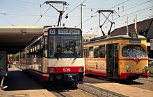 Stadtbahnwagen 539 in weißer Sonderlackierung im Jahr 1991