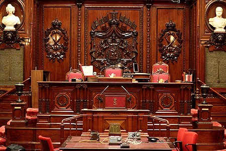 Français : Tribune du Sénat belge.