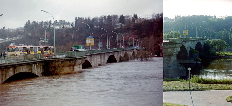 File:Trier Mosel Flood in December 1993 - Kaiser-Wilhelm-Brücke.jpg