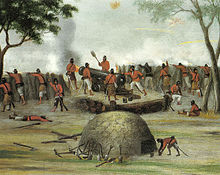 Paraguayan artillery redoubts at the battle of Curuzu, by Candido Lopez Trincheracuruzu.jpg