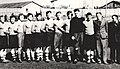 Тюхтин П.С. (четвёртый слева) в составе сборной города Куйбышева по футболу