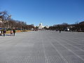 The US Capitol two days before 2013 Presidential Inauguration,with protective covering for National Mall grass in the foreground