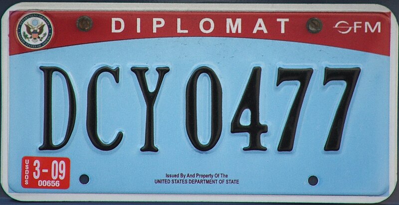 File:US Diplomatic license plate 2008.jpg