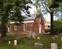 The historic Union Church and Cemetery, in the center of the town of Mt. Jackson, Virginia Union Church in Mt. Jackson, VA.jpg