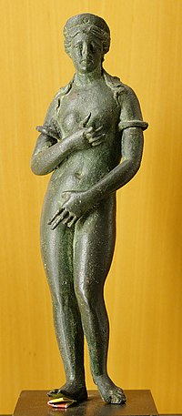 Venus, Ancient Roman bronze figurine.