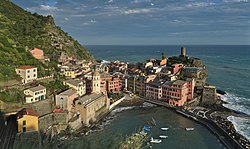 Vernazza seen from the Azure Trail.