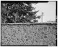 View east, detail of western estate wall, carillon tower in background - A. I. Du Pont Estate, Junction of State Route 141 and Rockland Road, Wilmington, New Castle County, DE HABS DEL,2-WILM.V,9-4.tif