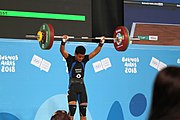 Deutsch: Gewichtheben bei den Olympischen Jugendspielen 2018; Tag 2, 10. Oktober 2018; Jungen 62 kg English: Weightlifting at the 2018 Summer Youth Olympics at 8 October 2018 – Boys' 62 kg