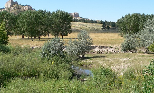 White River at the U.S. Highway 20 crossing west of Crawford in northwest Nebraska