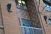 John von Neumann (right) and Alan Turing (left), attached to Willamette Hall on the University of Oregon campus Willamette James Clerk Maxwell and John von Neumann gargoles (University of Oregon).jpg