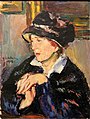 Femme avec un chapeau noir, 1917