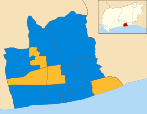Worthing UK local election 2008 map.svg