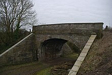 The bridge where Lampley Road passes over the path of the branch line in Kingston Bridge. Yatton MMB 03 Clevedon branch line.jpg