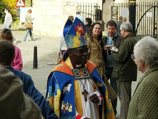 John Sentamu outside York Minster on Easter Sunday, 2007.