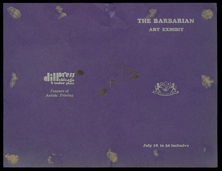 File:""The Barbarian Art Exhibit"", July 18 to 30, undated (NBY 6689).jpg