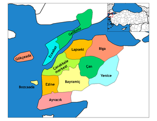 <span class="mw-page-title-main">Bayramiç</span> District in Marmara, Turkey