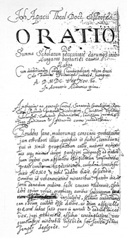 A(z) Oratio de summa scholarum necessitate lap bélyegképe