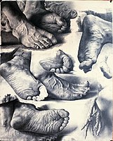 Nohy, kresba tužkou 42×29 cm, 1997