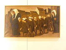 Maurice Le Scouëzec : Bonnes sœurs et pensionnaires. Sisters and pensioners in Landivisiau