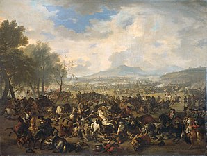 Bataille de Ramillies entre Anglais et Français le 23 mai 1706