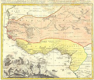 Oceanus Æthiopicus in the map Guinea Propria, Nec Non Nigritiae Vel Terrae Nigorum-Aethiopia Inferior, 1743