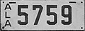 1914 Alabama passenger license plate.jpg