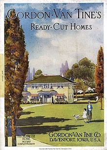 Cover of the 1916 catalog of Gordon-Van Tine kit house plans 1916 Gordon-Van Tine catalog cover.jpg