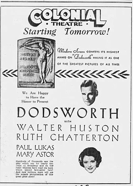 Newspaper ad for the film in 1936