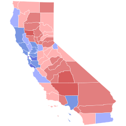 1992 United States Senate election in California results map by county.svg