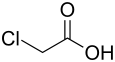 Structural formula of chloroacetic acid