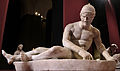 "Sterbender Gallier", Römische Mamorkopie (trajanisch-hadrianisch) einer hellenistischen Skulptur (um 150 v.Chr.). Mamor. FO: Rom, 1514. Leihgabe des Museo Archeologico Nazionale, Napoli.