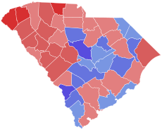 South Carolina Governor Election Results by County, 2018.svg