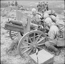 A 3.7-inch mountain howitzer of the 1st Mountain Artillery Regiment, Royal Artillery, attached to 52nd Division, on exercise at Trawsfynydd in Wales, sometime in 1942. The gun crew are wearing weatherproof anoraks, mountaineering breeches and woollen stockings. 3.7inchHowitzerWales8May1942.jpg