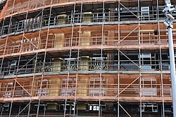 New cladding and windows installed amid extensive renovations on the listed 34-35 Whitefriargate, an art-deco former Burton's store in Kingston upon Hull.