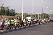 Southern column near Aranjuez, 21 July 999 Marcha indignada en Aranjuez.JPG