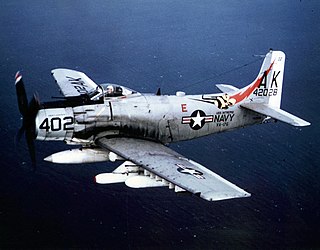 Douglas A-1 Skyraider American single engine attack aircraft